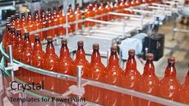  Presentation with beer bottle - Colorful slide set enhanced with plastic bottles with beer backdrop and a red colored foreground