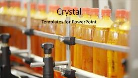  Presentation with brewery - Cool new presentation theme with plastic bottles with fresh beer backdrop and a yellow colored foreground