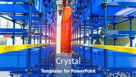  Presentation with cells - Theme having plastic-boxes-in-the-cells background and a ocean colored foreground