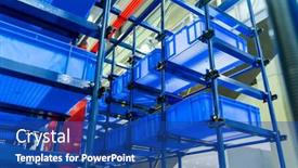  Presentation with cells - Slide deck featuring plastic-boxes-in-the-cells background and a ocean colored foreground