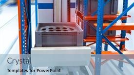  Presentation with cells - PPT theme consisting of plastic-boxes-in-the-cells background and a light blue colored foreground