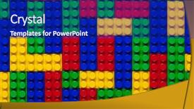  Presentation with building blocks - Slides featuring plastic building blocks multicolor background background and a  colored foreground