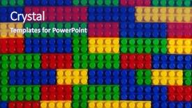  Presentation with building blocks - Amazing slides having plastic building blocks multicolor background backdrop and a  colored foreground