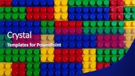  Presentation with building blocks - Presentation with plastic building blocks multicolor background background and a  colored foreground