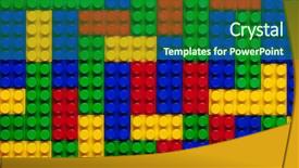  Presentation with building blocks - Amazing PPT theme having plastic building blocks multicolor background backdrop and a  colored foreground