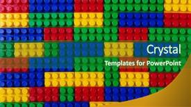  Presentation with building blocks - PPT theme having plastic building blocks multicolor background background and a  colored foreground