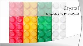  Presentation with building blocks - Audience pleasing presentation theme consisting of plastic building blocks over white backdrop and a white colored foreground