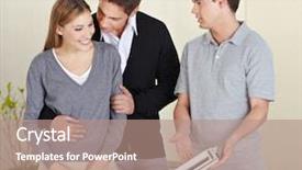  Presentation with familly getting a new born baby - Amazing slides having plastic building material - happy couple getting advice backdrop and a coral colored foreground