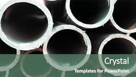  Presentation with pipes - Audience pleasing PPT theme consisting of plastic building material - pipes texture close up backdrop and a  colored foreground