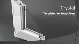  Presentation with dark building - Beautiful presentation featuring plastic building material - sample of window profile backdrop and a gray colored foreground
