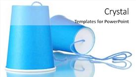  Presentation with plastic - Audience pleasing PPT theme consisting of plastic can phone isolated backdrop and a white colored foreground