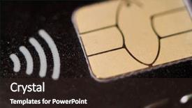  Presentation with chip - Cool new slides with plastic card chip macro close backdrop and a wine colored foreground