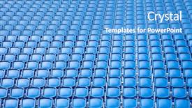  Presentation with chairs - Presentation theme featuring plastic chairs on a temporary background and a teal colored foreground