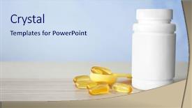  Presentation with oil plastic - Audience pleasing slide set consisting of liver diseases - plastic container and fish oil backdrop and a sky blue colored foreground