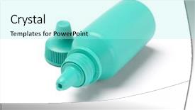  Presentation with plastic container - Cool new PPT theme with plastic container for eye drop backdrop and a arctic colored foreground