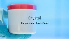  Presentation with food additives - Presentation design enhanced with plastic-container-for-storing-chemicals background and a light blue colored foreground