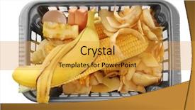  Presentation with food waste - PPT layouts featuring plastic container with food waste background and a  colored foreground
