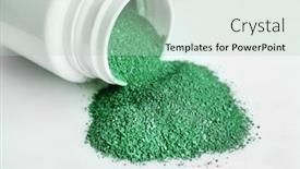  Presentation with plastic container - Slides featuring plastic-container-with-spirulina-powder background and a soft green colored foreground