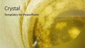  Presentation with plastic container - Presentation theme enhanced with plastic container with stagnant water background and a yellow colored foreground