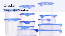  Presentation with plastic containers - Audience pleasing theme consisting of plastic containers for food isolated backdrop and a  colored foreground
