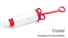  Presentation with press - Audience pleasing presentation theme consisting of plastic cookie press on a white background backdrop and a white colored foreground