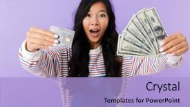  Presentation with asian carp - Cool new slides with plastic credit card showing money backdrop and a light blue colored foreground