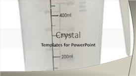  Presentation with measuring - Theme consisting of plastic-cup-for-measuring-volume background and a light gray colored foreground