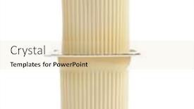  Presentation with yogurt - Cool new PPT theme with plastic cups with yogurt on white background backdrop and a lemonade colored foreground