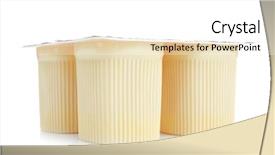  Presentation with yogurt - Presentation consisting of yogurt on white background background and a white colored foreground