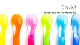  Presentation with cutlery - PPT theme having plastic cutlery background and a white colored foreground