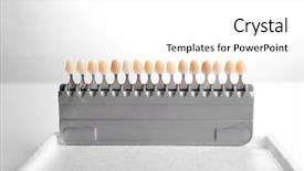  Presentation with dental implant - Slides featuring plastic dental implant for choose background and a white colored foreground