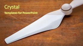  Presentation with rustic wood - Slide deck having plastic drone propeller against grained background and a red colored foreground