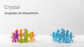  Presentation with tolerance - Slide set with plastic-figures-similar-looking-people background and a white colored foreground