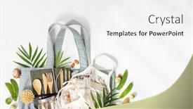  Presentation with eco plastic - Amazing presentation theme having plastic-free-set-with-cotton backdrop and a white colored foreground