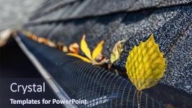  Presentation with stuck - Colorful presentation theme enhanced with plastic-guard-over-gutter backdrop and a tawny brown colored foreground