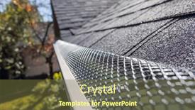  Presentation with gutter - Slide set consisting of plastic-guard-over-gutter background and a tawny brown colored foreground