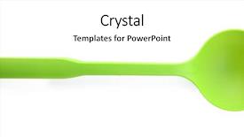  Presentation with plastic - Presentation theme with plastic ladle on white background background and a white colored foreground