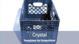  Presentation with text box - Beautiful presentation featuring plastic milk crate isolated backdrop and a ocean colored foreground