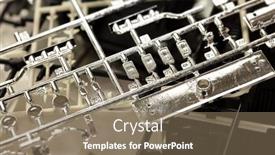  Presentation with plastic - Cool new PPT theme with plastic-model-making-chrome-plastic backdrop and a coral colored foreground