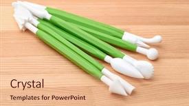  Presentation with mold - Presentation theme featuring plastic modelling tools set background and a lemonade colored foreground