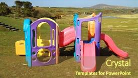  Presentation with mulch - Theme having plastic mulch - kids playground in irish scenery background and a  colored foreground