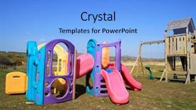  Presentation with mulch - Presentation theme featuring plastic mulch - kids playground background and a  colored foreground