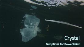  Presentation with plastic bags - Audience pleasing PPT theme consisting of plastic ocean pollution plastic bags backdrop and a wine colored foreground