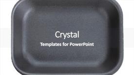  Presentation with food white - PPT layouts with plastic packaging - black empty food tray isolated background and a gray colored foreground