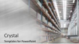  Presentation with motion - Presentation theme consisting of plastic pallets - digital composite of warehouse perspective background and a light gray colored foreground