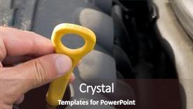  Presentation with engine - Audience pleasing slides consisting of plastic parts - check the oil level backdrop and a  colored foreground