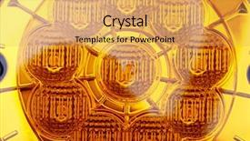  Presentation with car electronics - Audience pleasing PPT theme consisting of plastic parts - closeup of car headlight backdrop and a yellow colored foreground