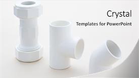 Presentation with pvc plastic - Cool new presentation theme with plastic parts - group of pvc connection backdrop and a white colored foreground