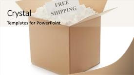  Presentation with techniques of improving health service delivery - Presentation theme having free warehouse - delivery service concept cardboard box background and a lemonade colored foreground