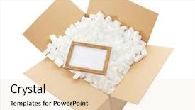  Presentation with techniques of improving health service delivery - Theme with free warehouse - delivery service concept frame background and a  colored foreground